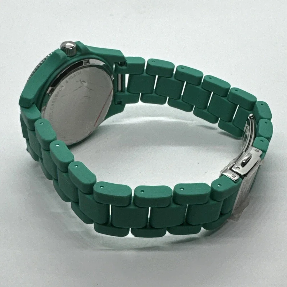 Fossil AM4468 Women's Green Resin Bracelet Analog Dial Quartz Wrist Watch AEA350
